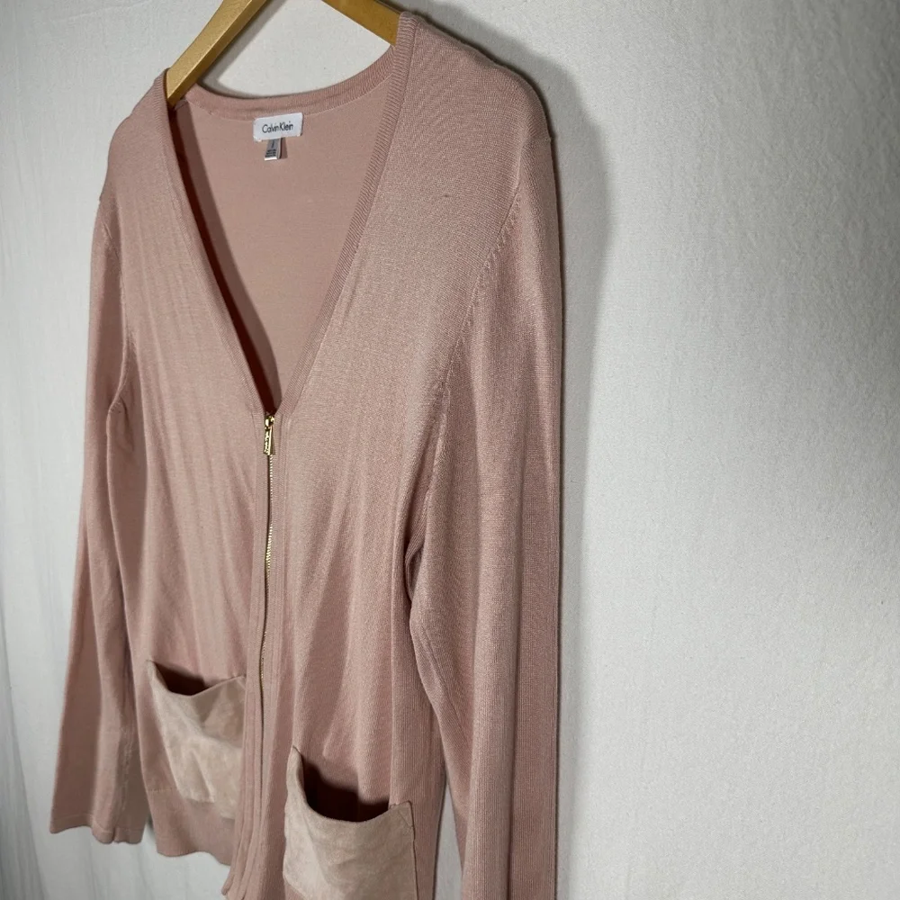 Calvin Klein Large zip up cardigan